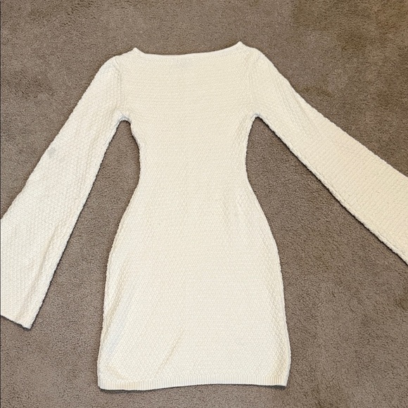 Princess Polly Cream Long Sleeve Knit Dress - Picture 6 of 6